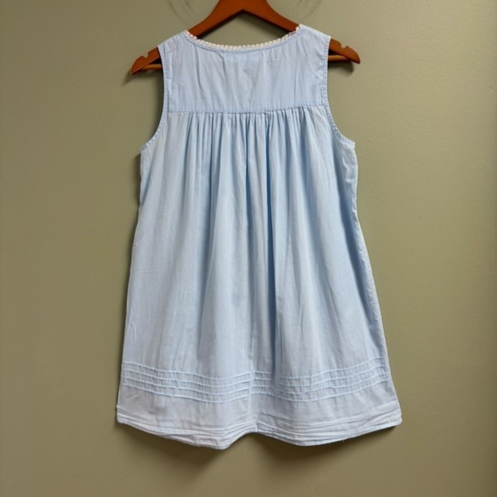 Eileen West Womens Cotton Ballet Nightgown Blue Lace Trim Cottagecore S Prairie - Picture 3 of 9